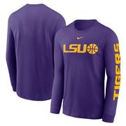 LSU Nike Cotton Basketball Icon Long Sleeve Tee